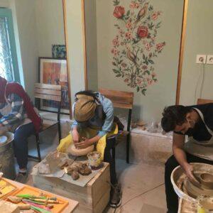 دوره گروهی سفالگری با چرخ